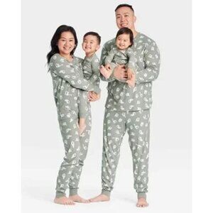 Womens Halloween Ghost Pajama Set Grey